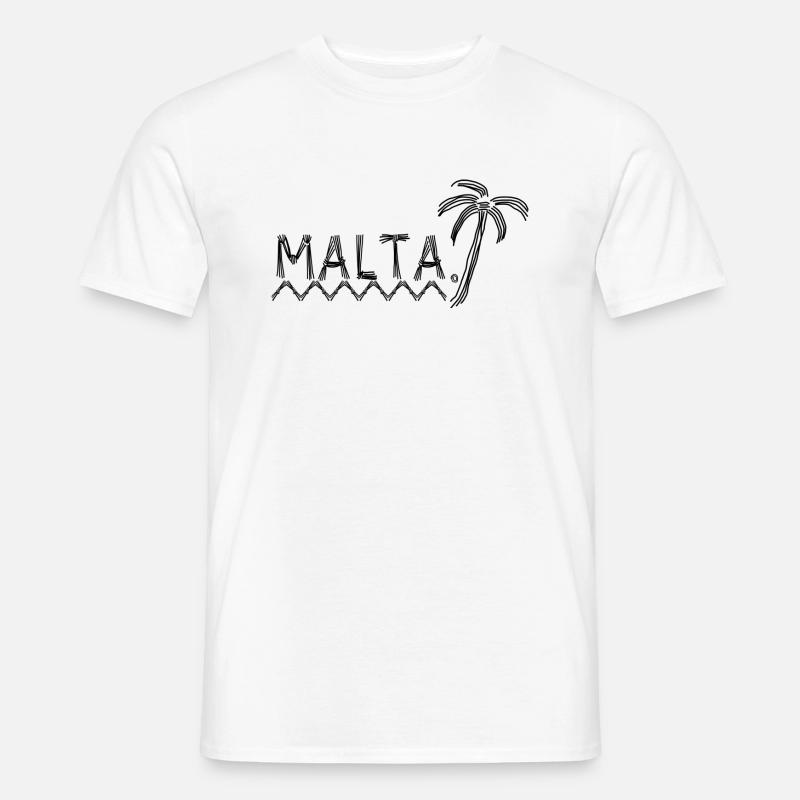 Malta - Männer T-Shirt - Weiß
