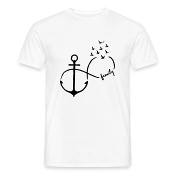 Unendlichkeit Familie fliegende Vögel Anker - Männer T-Shirt - Weiß - Vorne - AI Model Male 178 dark (178cm)