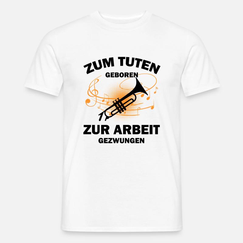 Trompete Trompeter - Männer T-Shirt - Weiß