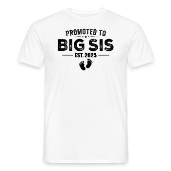 Promoted To Big Sis 2025 Funny For New Big Sister - T-shirt homme - blanc - Devant - AI Model Male 178 dark (178cm)