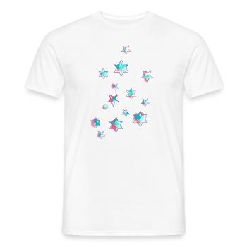 Sterne,bunt,Zeichnung,Graffiti,Malerei - Männer T-Shirt - Weiß - Vorne - AI Model Male 178 dark (178cm)