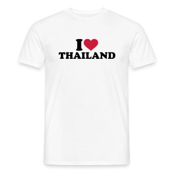 I love Thailand - Men's T-Shirt - white - Front - AI Model Male 178 dark (178cm)