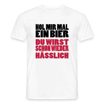 bier - Men's T-Shirt - white - Front - AI Model Male 178 dark (178cm)