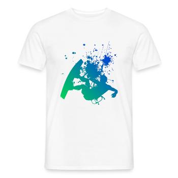Kitesurf Kitesurfer Kitesurfing Men Kitesurfing - Men's T-Shirt - white - Front - AI Model Male 178 dark (178cm)