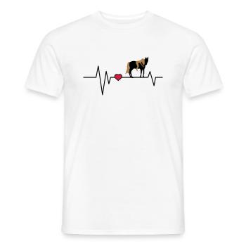 Cavalier de cheval de coeur - T-shirt homme - blanc - Devant - AI Model Male 178 dark (178cm)