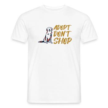 SAUVETAGE POUR CHIENS / SAUVETAGE D'ANIMAUX - T-shirt homme - blanc - Devant - AI Model Male 178 dark (178cm)
