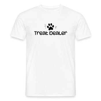 Hundeleckerli Händler Lustiger Humor Hundebesitzer Hundeleckerlis - Männer T-Shirt - Weiß - Vorne - AI Model Male 178 dark (178cm)