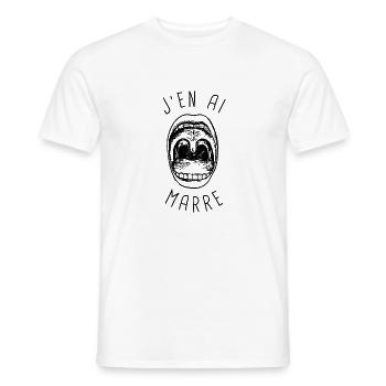 Je peux pas marre - T-shirt homme - blanc - Devant - AI Model Male 178 dark (178cm)