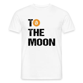 Bitcoin to the moon Bitcoin - Men's T-Shirt - white - Front - AI Model Male 178 dark (178cm)
