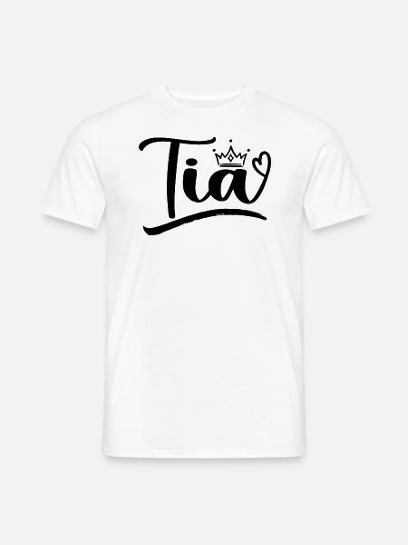 Beste Tia Ever Tante Leopardenmuster Muttertag Tia - Männer T-Shirt - Weiß