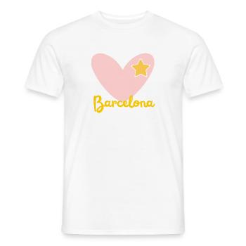 Barcelone - Voyages - Souvenirs - Espagne - Vacances - T-shirt homme - blanc - Devant - AI Model Male 178 dark (178cm)