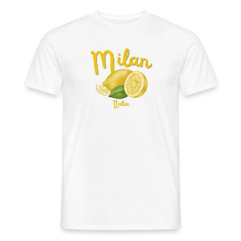 Mailand - Italien - Souvenir - Reise - Urlaub - Männer T-Shirt - Weiß - Vorne - AI Model Male 178 dark (178cm)