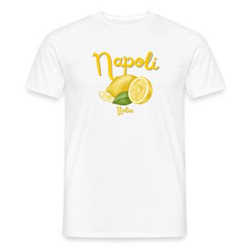 Naples - Italie - Vacances - Voyages - Italie - T-shirt homme - blanc - Devant - AI Model Male 178 dark (178cm)