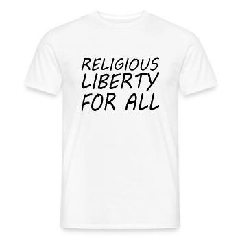 religious liberty for all - Männer T-Shirt - Weiß - Vorne - AI Model Male 178 dark (178cm)