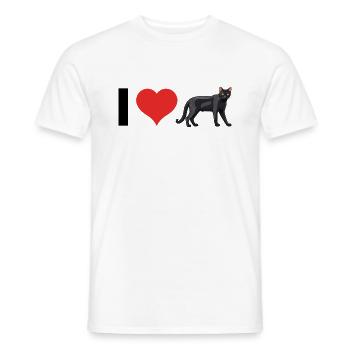 J’adore Bombay Cats - Cute Cat Pet Design - T-shirt homme - blanc - Devant - AI Model Male 178 dark (178cm)