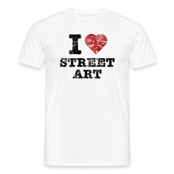 i_love_streetart_vintage - Männer T-Shirt - Weiß - Vorne - AI Model Male 178 dark (178cm)