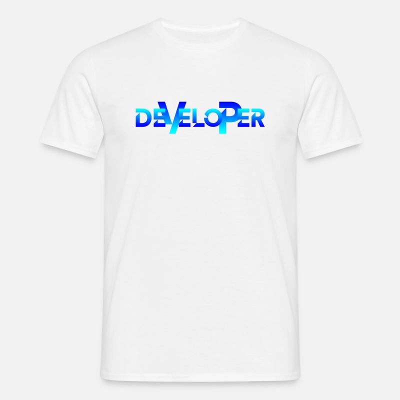 DEVELOPER - Männer T-Shirt - Weiß