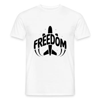 Liberté - Pictogramme de vacances cool - T-shirt homme - blanc - Devant - AI Model Male 178 dark (178cm)
