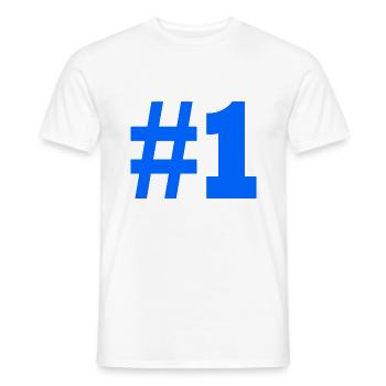 #1 - Männer T-Shirt - Weiß - Vorne - AI Model Male 178 dark (178cm)