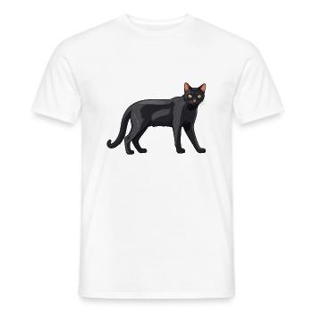 Chat mignon Bombay - Chat Sticker - T-shirt homme - blanc - Devant - AI Model Male 178 dark (178cm)