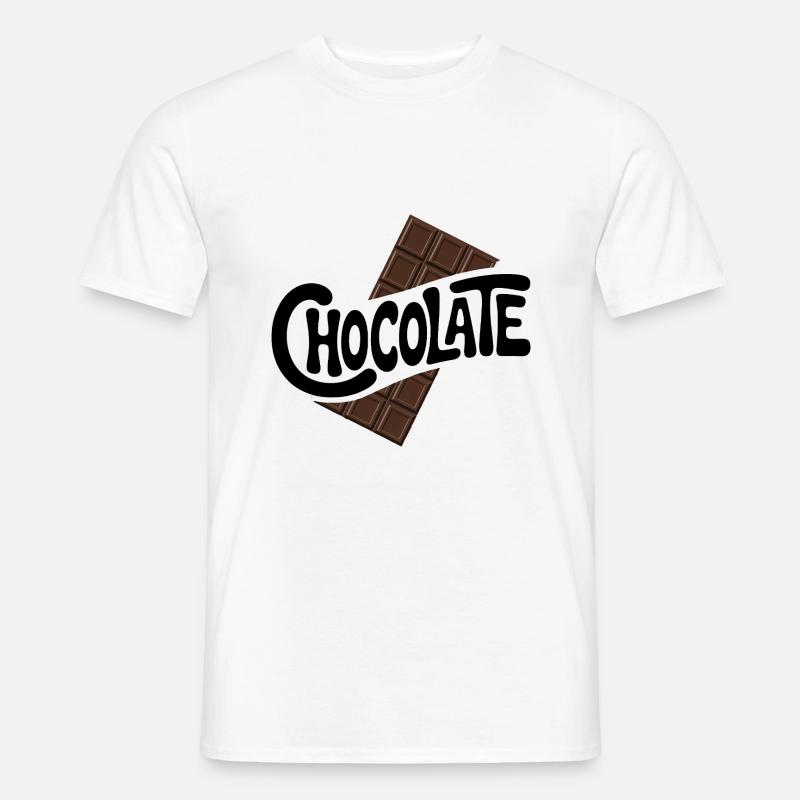 Schokolade - Cool Sweets Logo - Männer T-Shirt - Weiß
