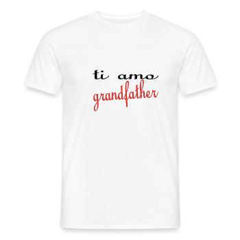 Ti amo grandfather - Men's T-Shirt - white - Front - AI Model Male 178 dark (178cm)