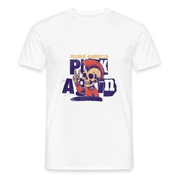 Punk Revival T-shirt punk politique - T-shirt homme - blanc - Devant - AI Model Male 178 dark (178cm)