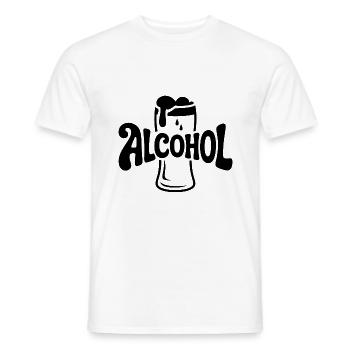Alkohol - Cool Drinking Logo - Männer T-Shirt - Weiß - Vorne - AI Model Male 178 dark (178cm)