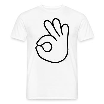 Emoji Okay Sketch Black - Men's T-Shirt - white - Front - AI Model Male 178 dark (178cm)