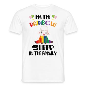 I'm The Rainbow Sheep In The Family Lesbian Love G - Männer T-Shirt - Weiß - Vorne - AI Model Male 178 dark (178cm)