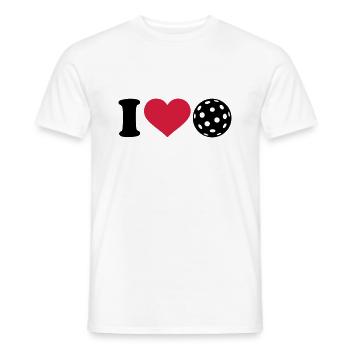 I love Floorball - Männer T-Shirt - Weiß - Vorne - AI Model Male 178 dark (178cm)