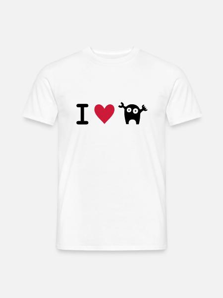 i-love-monster-strampler - Männer T-Shirt - Weiß