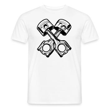 2 Cylinder - Männer T-Shirt - Weiß - Vorne - AI Model Male 178 dark (178cm)