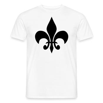 fleur de lis french lily - Männer T-Shirt - Weiß - Vorne - AI Model Male 178 dark (178cm)