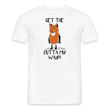 Fox foxes funny saying gift - Men's T-Shirt - white - Front - AI Model Male 178 dark (178cm)