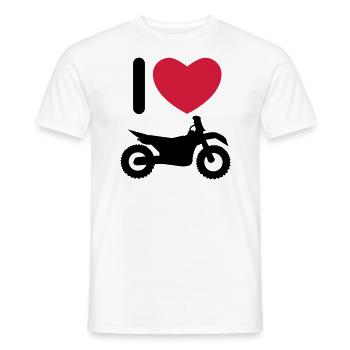 I love biking - Männer T-Shirt - Weiß - Vorne - AI Model Male 178 dark (178cm)