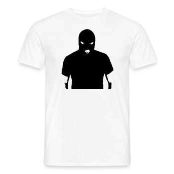 gangster - Men's T-Shirt - white - Front - AI Model Male 178 dark (178cm)
