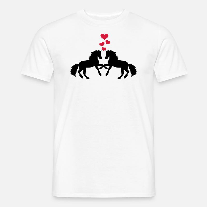 Pferd - Männer T-Shirt - Weiß