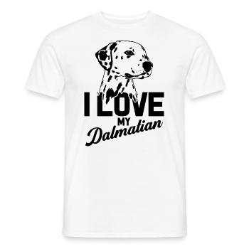 I LOVE MY DALMATIAN - T-shirt homme - blanc - Devant - AI Model Male 178 dark (178cm)