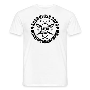 Abschluss 2023 Piraten Design - Männer T-Shirt - Weiß - Vorne - AI Model Male 178 dark (178cm)