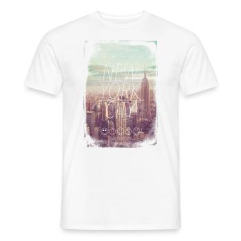 SmileyWorld New York City Skyline - Männer T-Shirt - Weiß - Vorne - AI Model Male 178 dark (178cm)