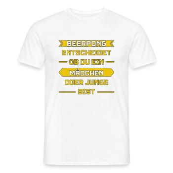 Bierpong - Männer T-Shirt - Weiß - Vorne - AI Model Male 178 dark (178cm)