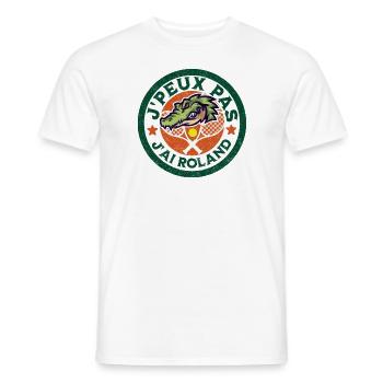 J peux pas j ai Roland - T-shirt homme - blanc - Devant - AI Model Male 178 dark (178cm)