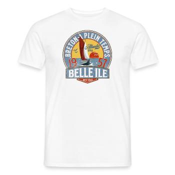 Bretonische Vollzeit-Studentin Belle Ile - Männer T-Shirt - Weiß - Vorne - AI Model Male 178 dark (178cm)