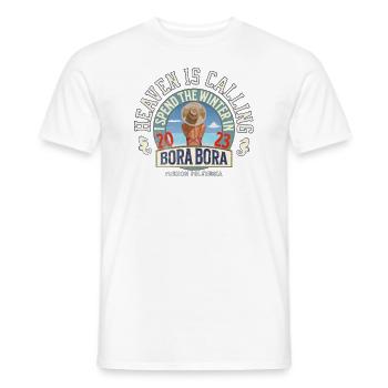 I spend the winter in BORA BORA - T-shirt homme - blanc - Devant - AI Model Male 178 dark (178cm)