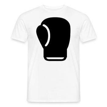 gant de boxe - T-shirt homme - blanc - Devant - AI Model Male 178 dark (178cm)