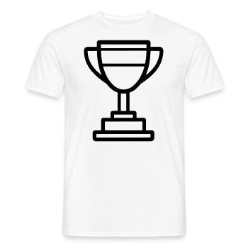 trophy - Men's T-Shirt - white - Front - AI Model Male 178 dark (178cm)