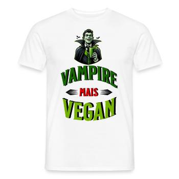 Vampire Vegan Humour Halloween - T-shirt homme - blanc - Devant - AI Model Male 178 dark (178cm)
