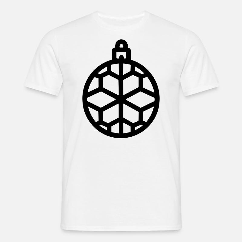 Weihnachtskugel - Männer T-Shirt - Weiß