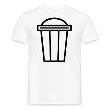 dustbin - Men's T-Shirt - white - Front - AI Model Male 178 dark (178cm)